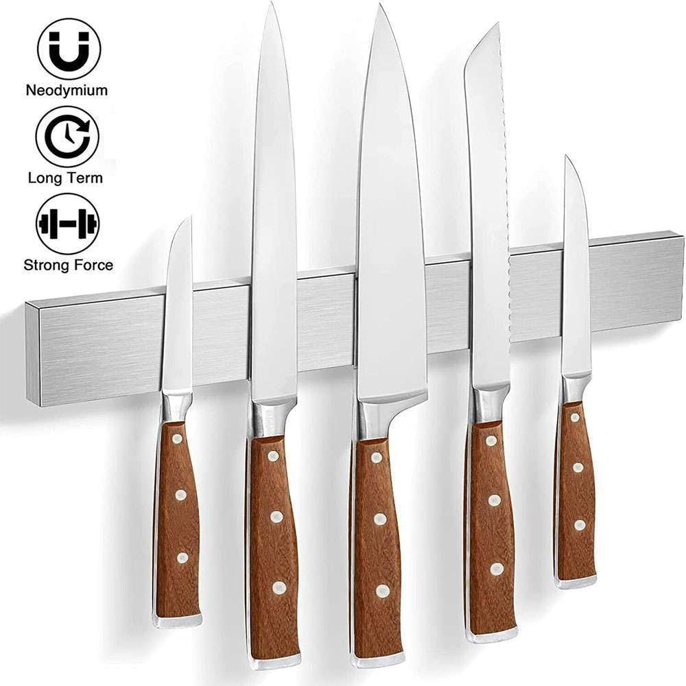Extra Strong Magnetic Knife Bar, Stainless Steel