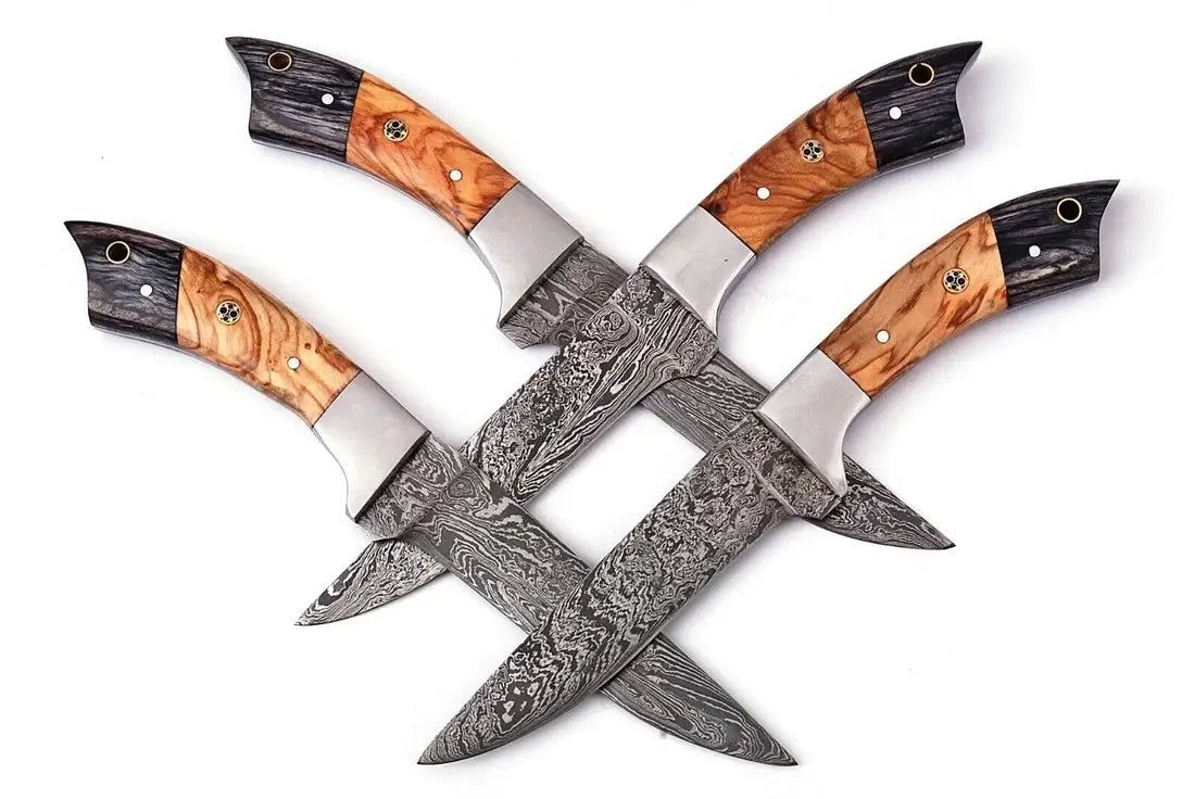 Damascus Steel Steak & Chef Knife Set