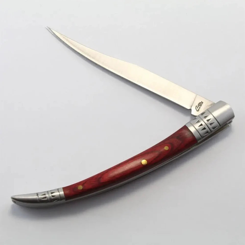 Folding Pocket Knife with Wood Handle