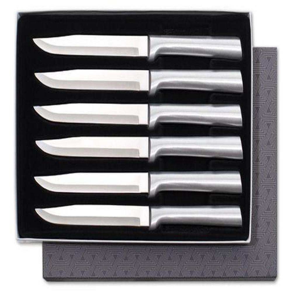 Rada S06 Steak Knives 6Pc Gift Boxed Non Serrated Sharp USA Made Cutlery Grill
