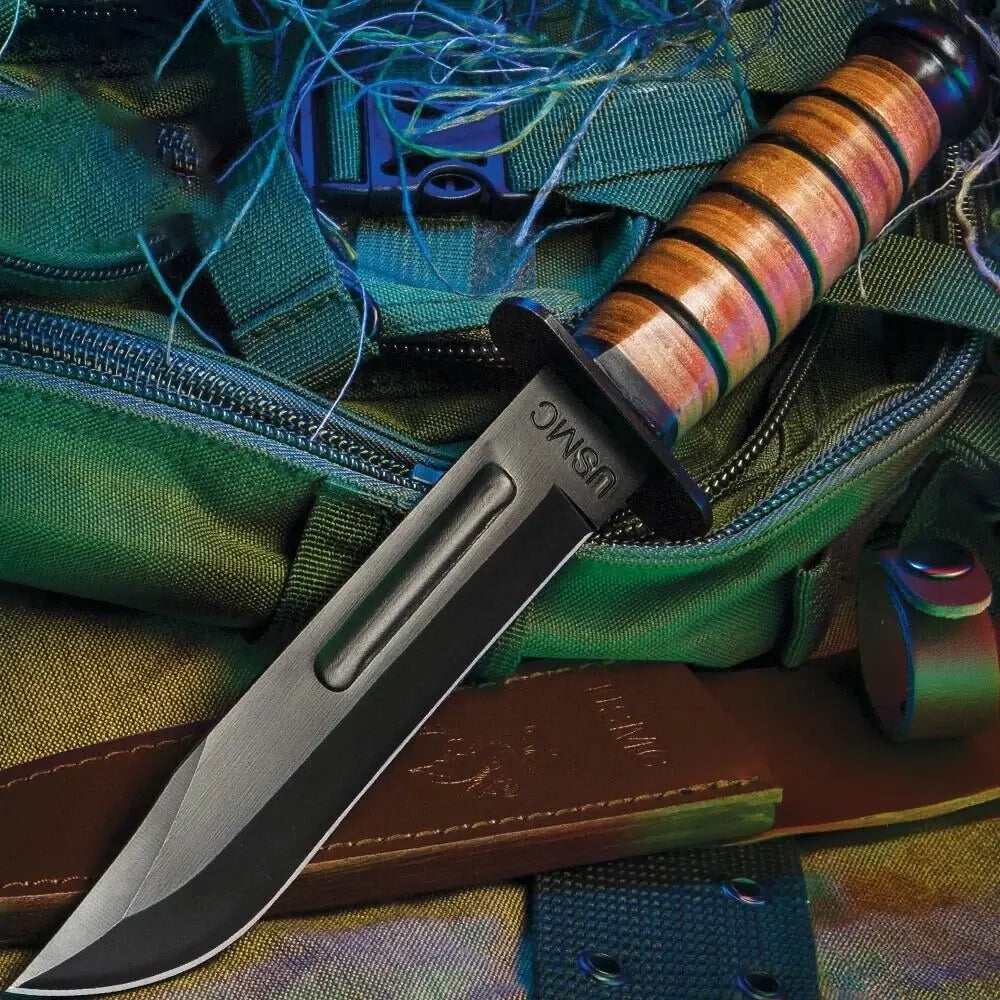 USMC Tactical Bowie Knife for Military Combat and Survival