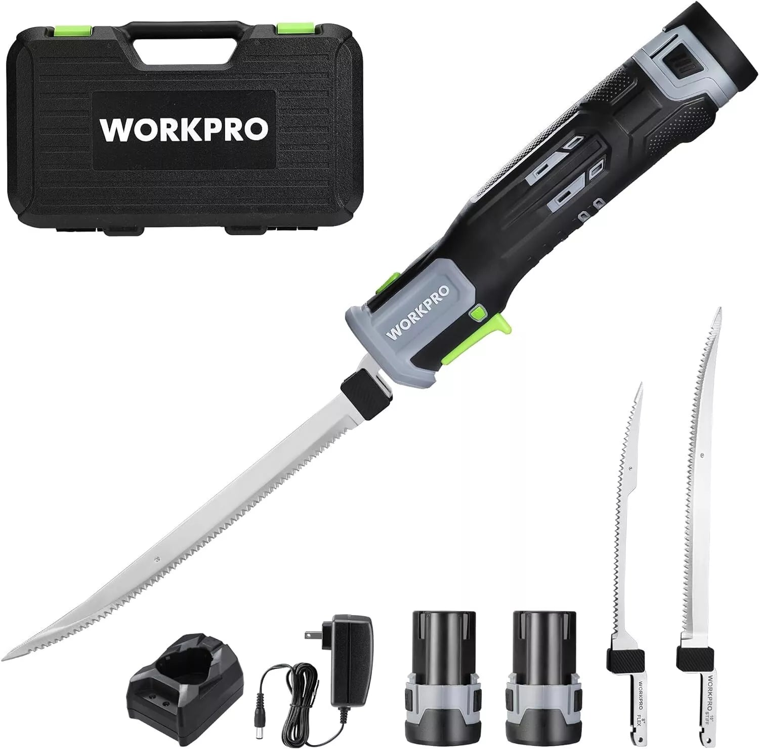 WORKPRO 12V Cordless Electric Fillet Knife Set Frost Knives workpro-12v-cordless-electric-fillet-knife-set-frost-knives