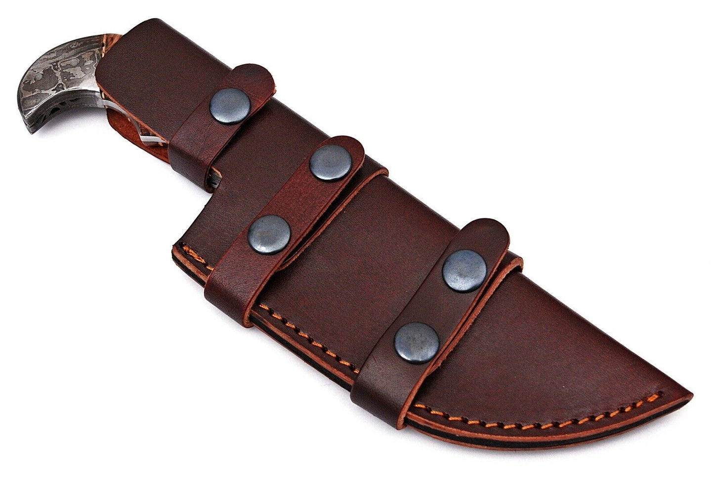 Damascus Tracker Knife for Skinning and Survival