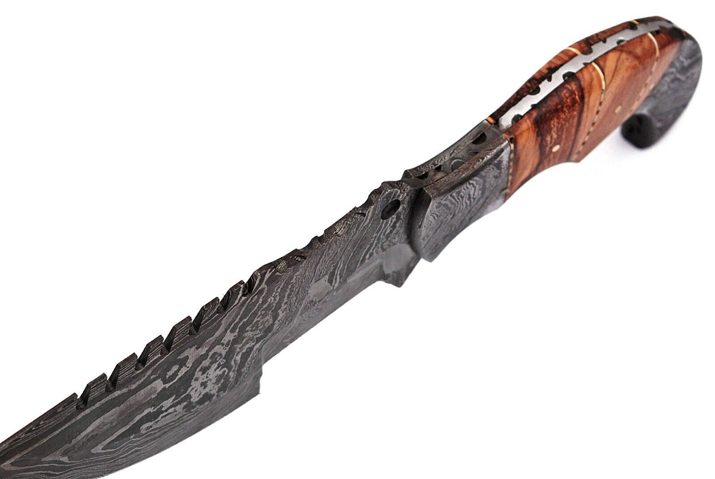 Damascus Tracker Knife for Skinning and Survival