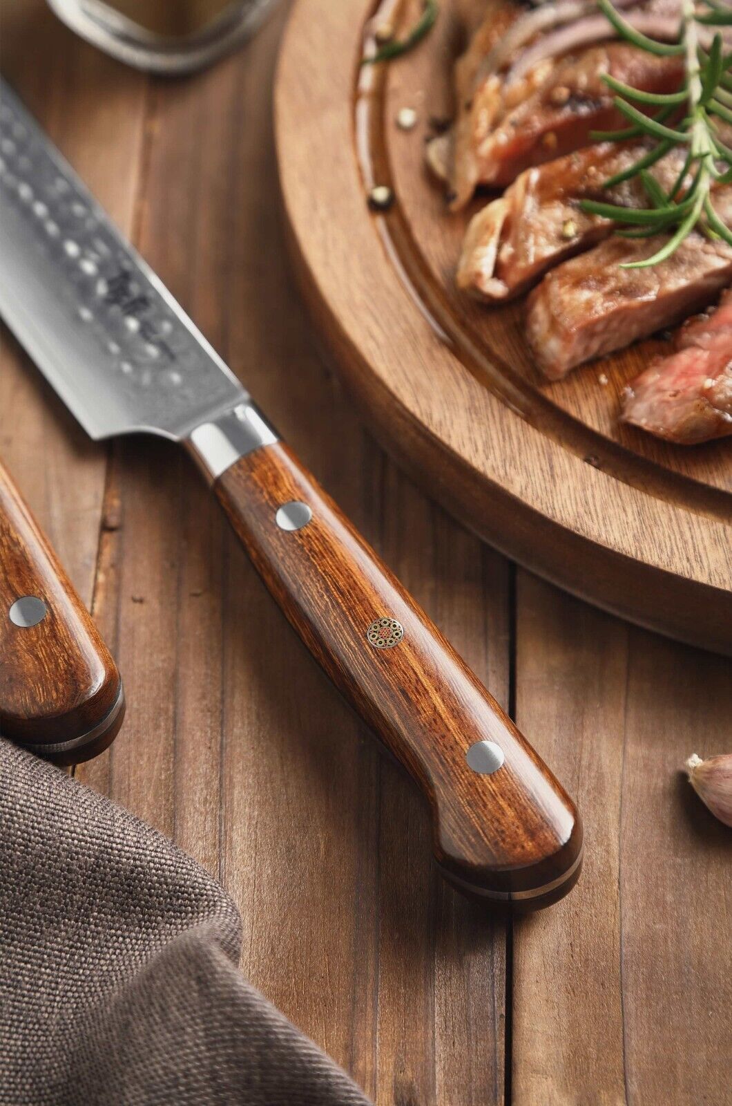 Damascus Stainless Steel Japanese Steak Knives Set of 4