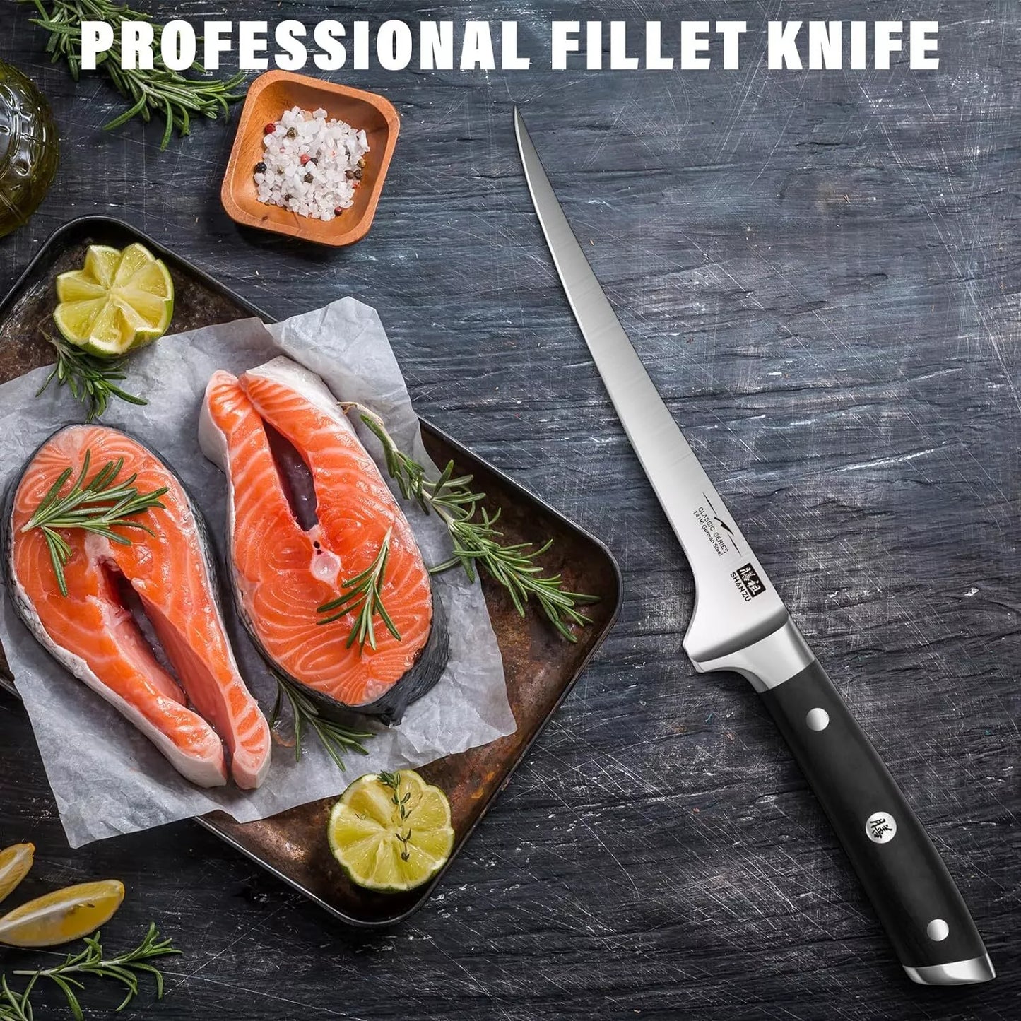SHAN ZU 7 inch Japanese Fillet Knife Ultra Sharp