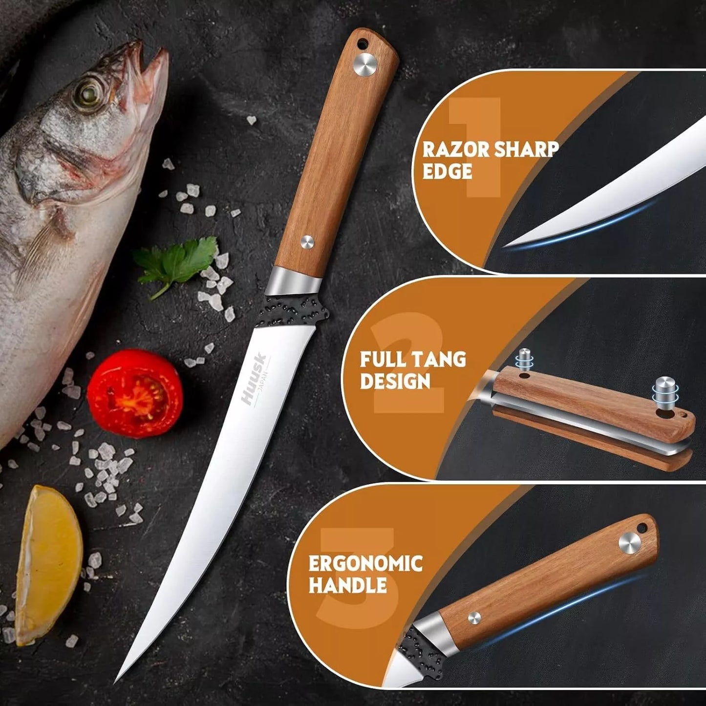 Japanese High Carbon Fillet Knife for Fish & Meat