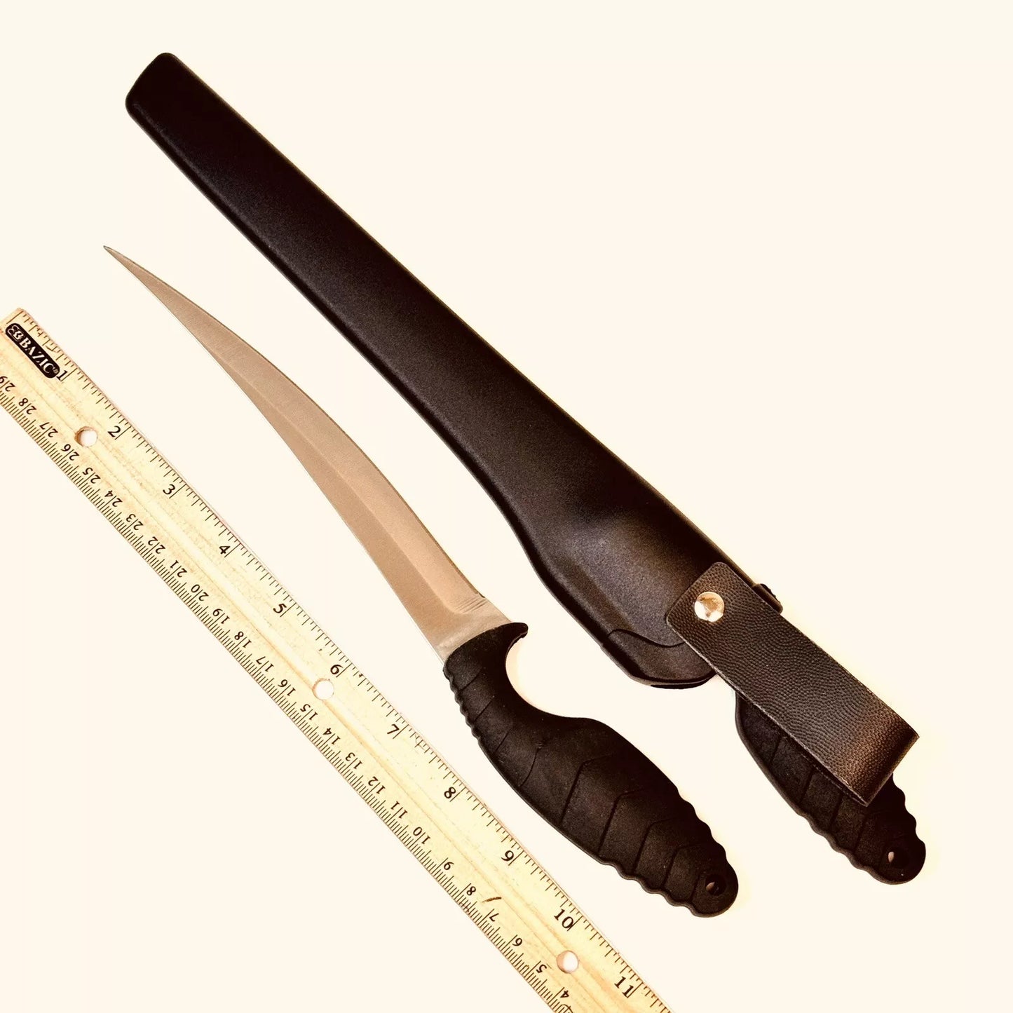 11.5 inch Stainless Steel Fishing Fillet Knife with Sheath
