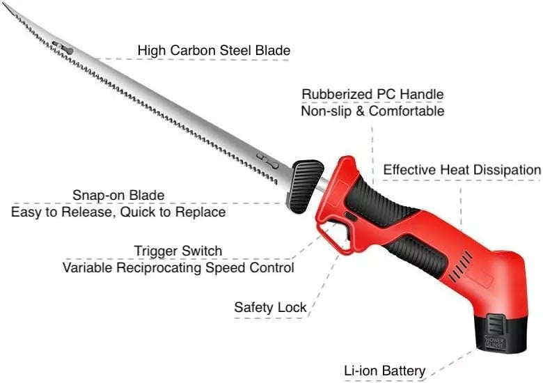 12V Cordless Electric Fillet Knife Set for Fishing