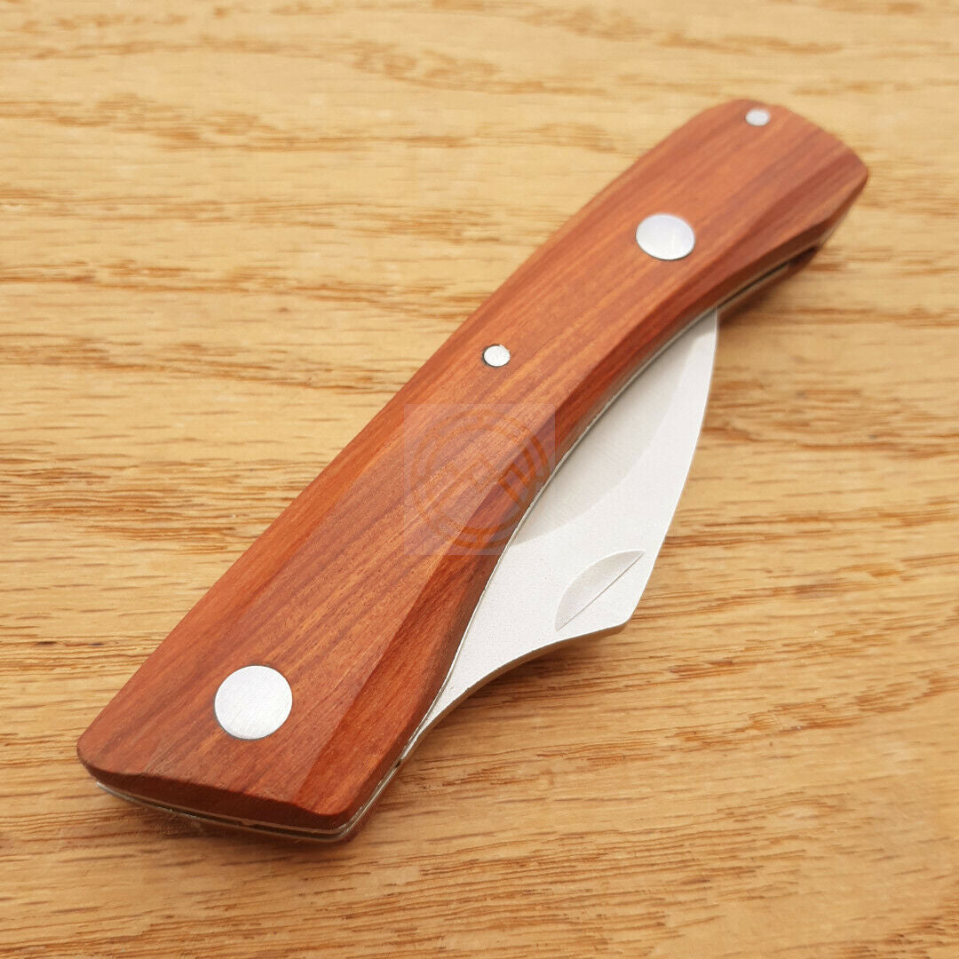 Baladeo Mushroom Folding Knife with curved 420 Steel Blade