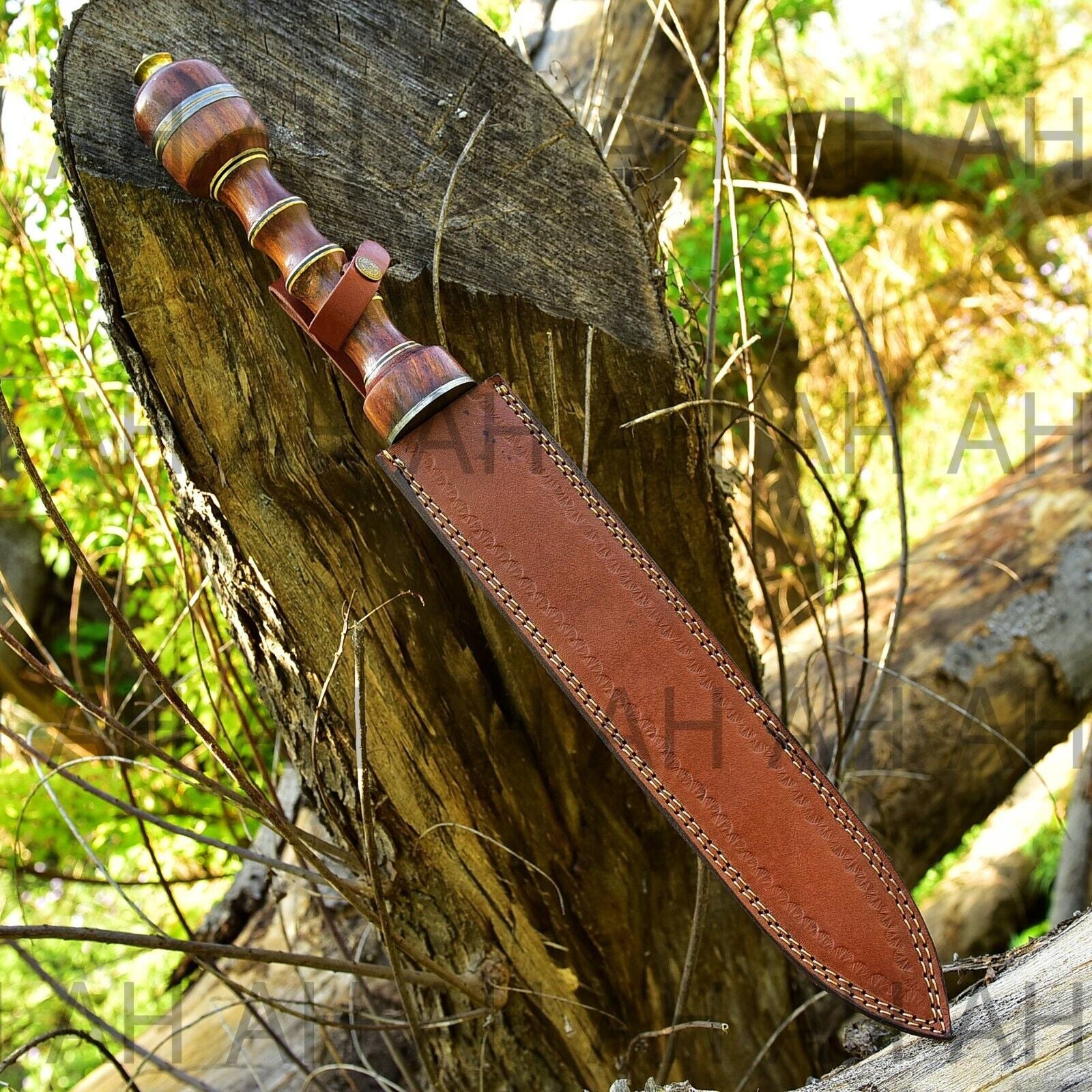 Damascus Steel Sword of Damascus with Wood Handle and Sheath