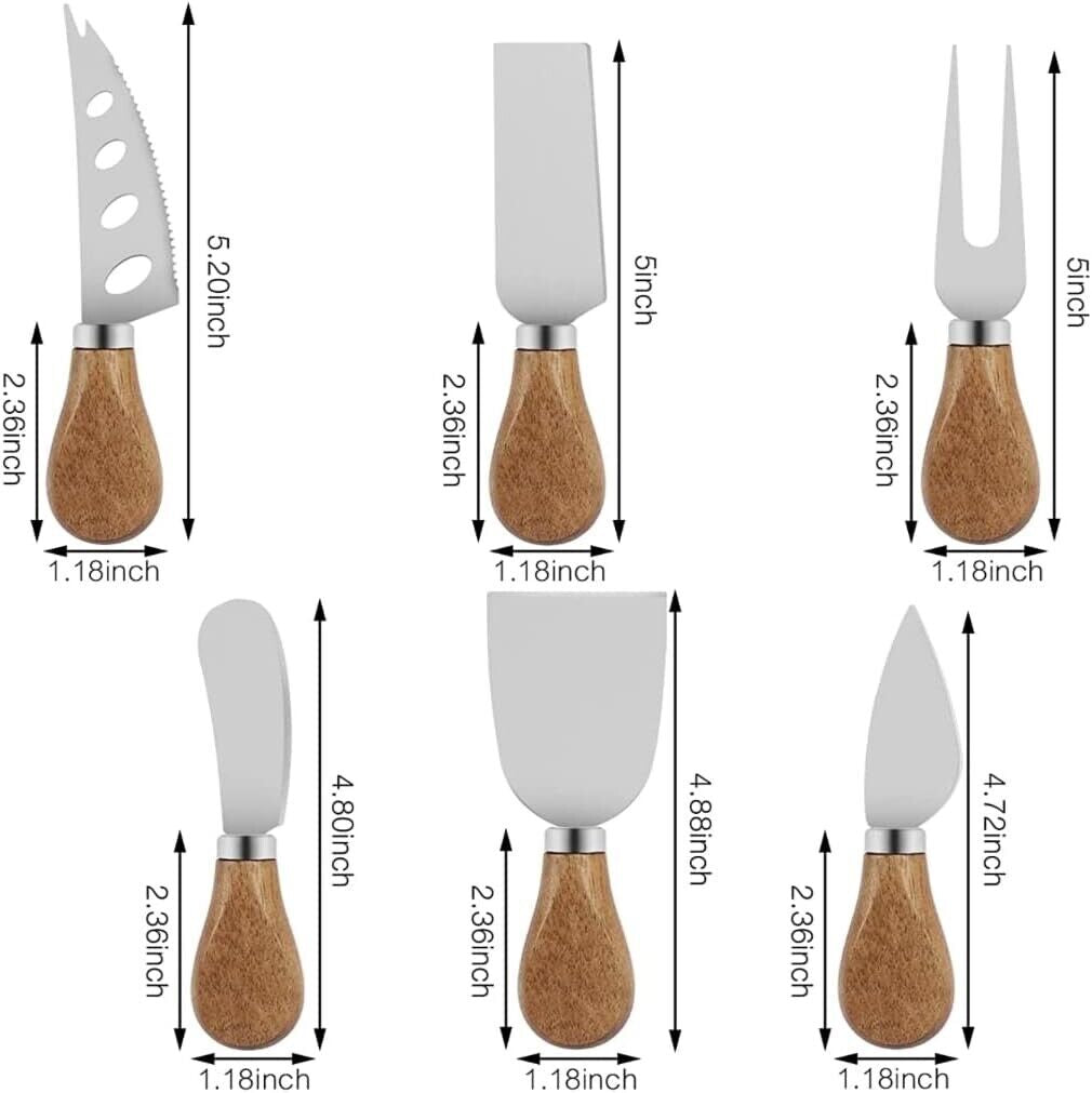 Makenna 6-Piece Cheese Knife Set – Charcuterie Gift Box