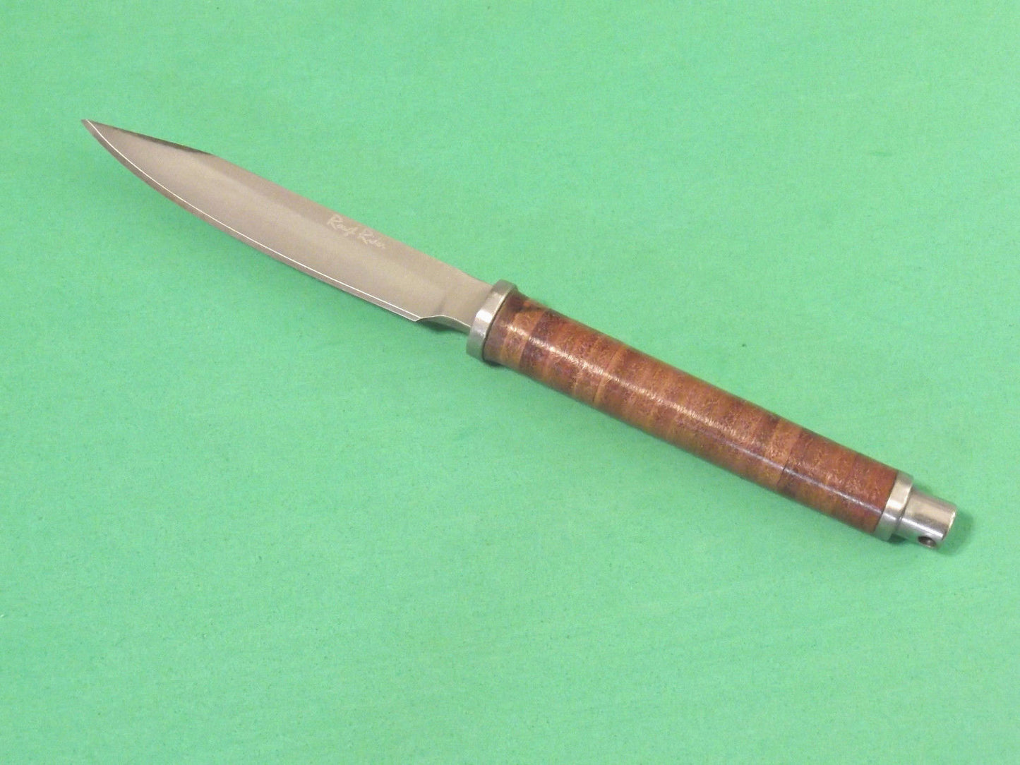 Rough Ryder Slim Fixed Blade Knife with Leather Handle