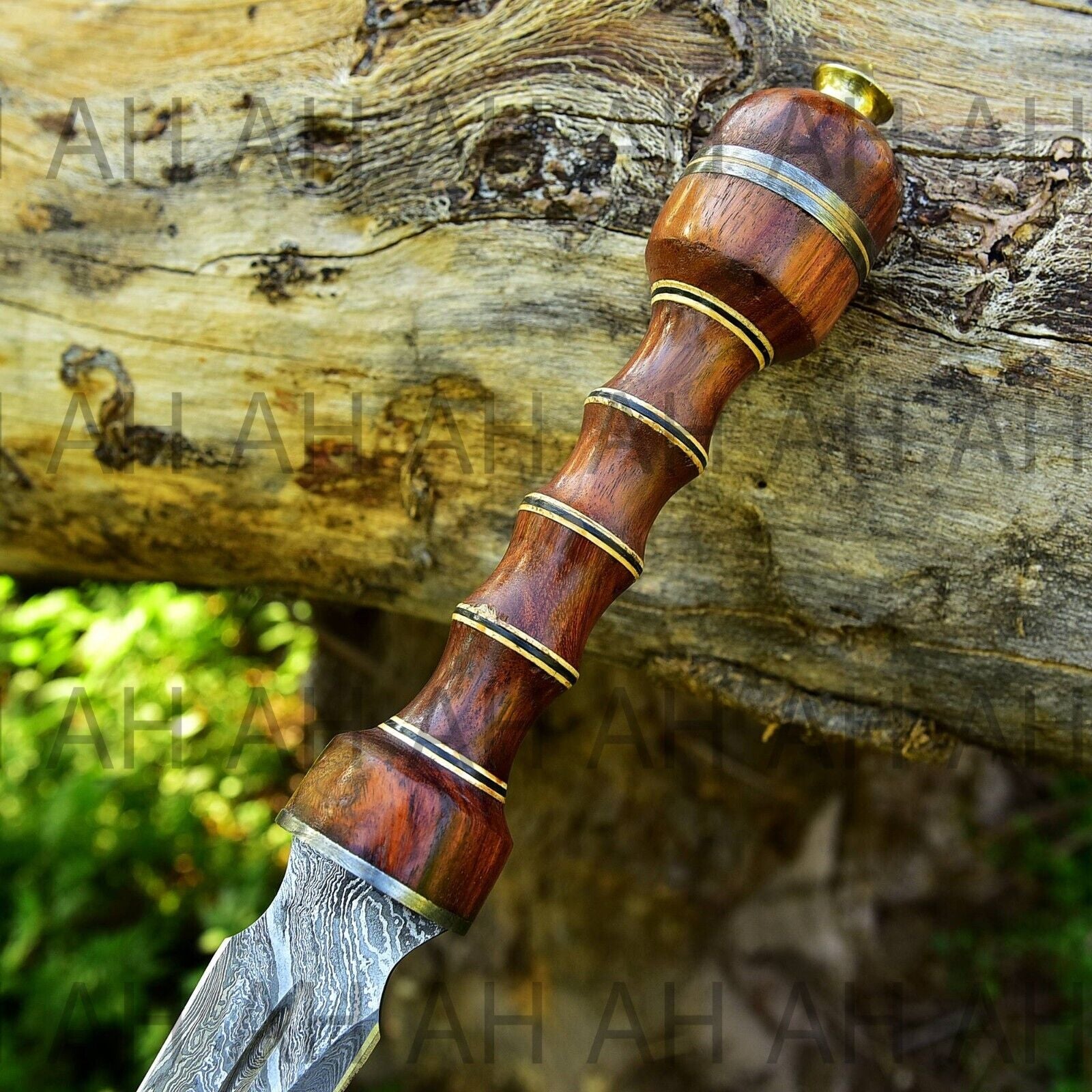 Damascus Steel Sword of Damascus with Wood Handle and Sheath