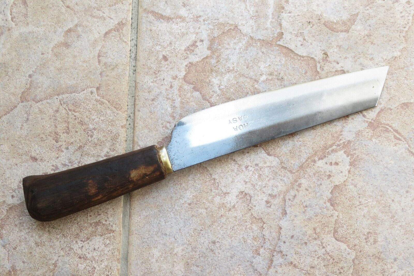 Premium Crude Asian Nakiri Knife Handmade Carbon Steel