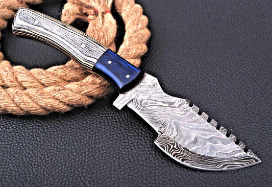 Damascus Steel Tactical Tracker Knife