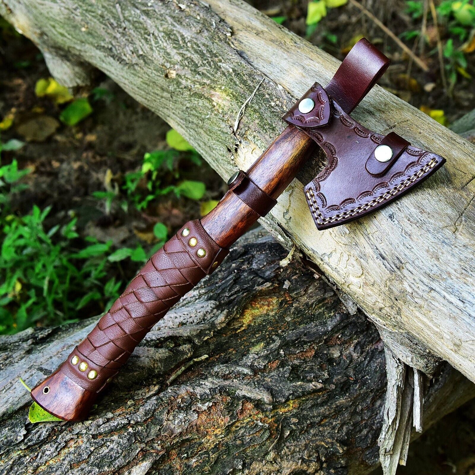 Viking Axe with Hand-Forged Carbon Steel Blade