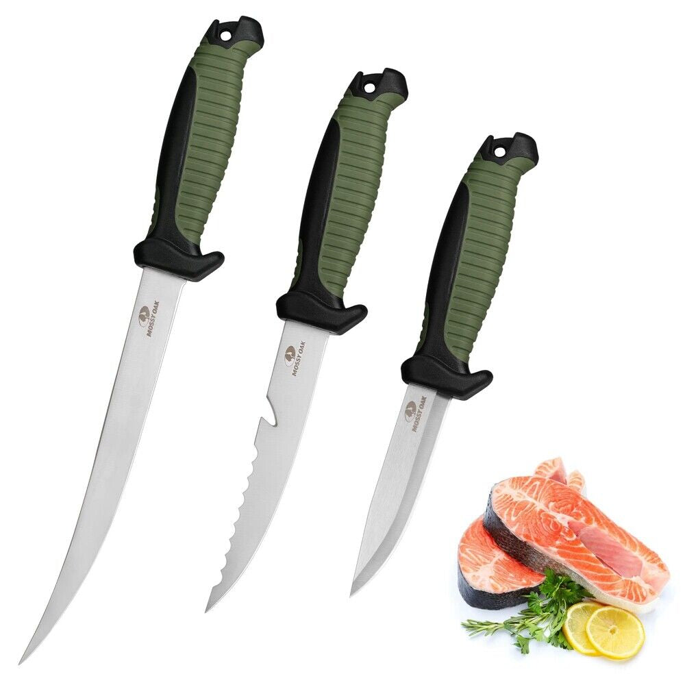 Mossy Oak Fish Fillet Knife Set with Protective Sheath