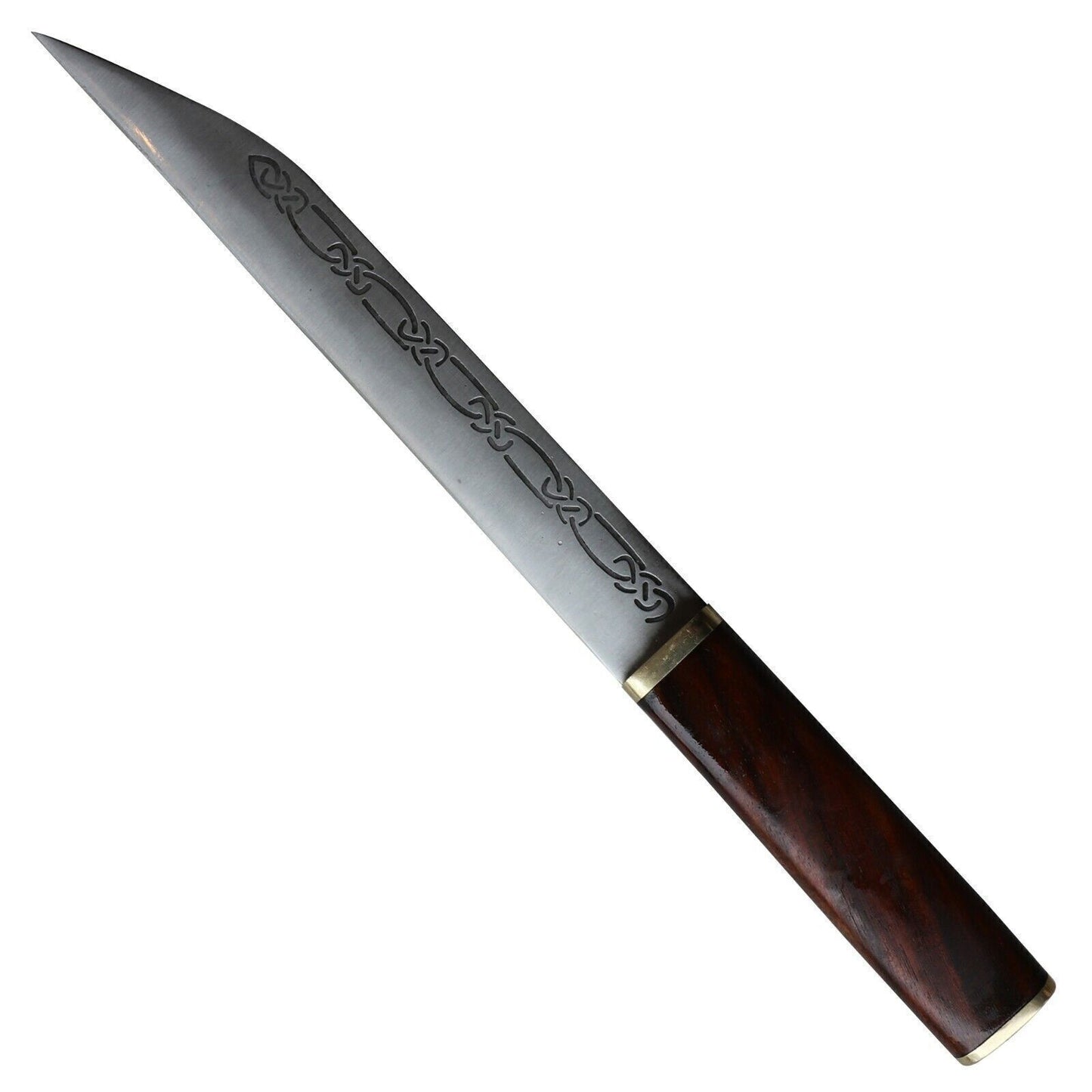 Viking Kitchen Knife Seax with Wood Handle and Sheath