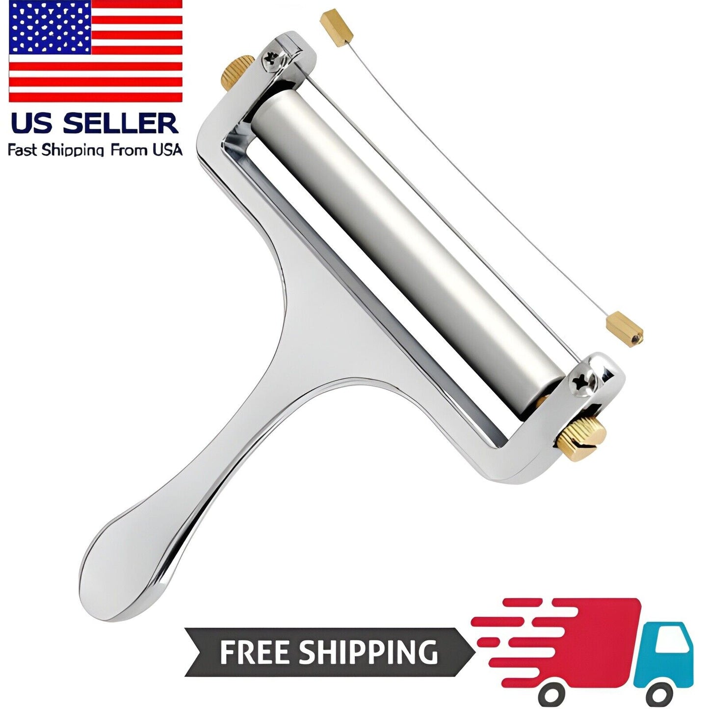 Adjustable Stainless Steel Cheese Slicer with Wire