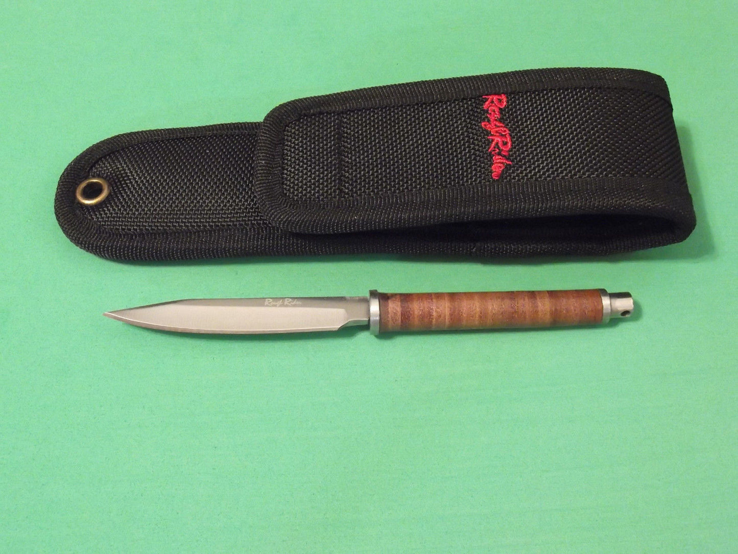 Rough Ryder Slim Fixed Blade Knife with Leather Handle