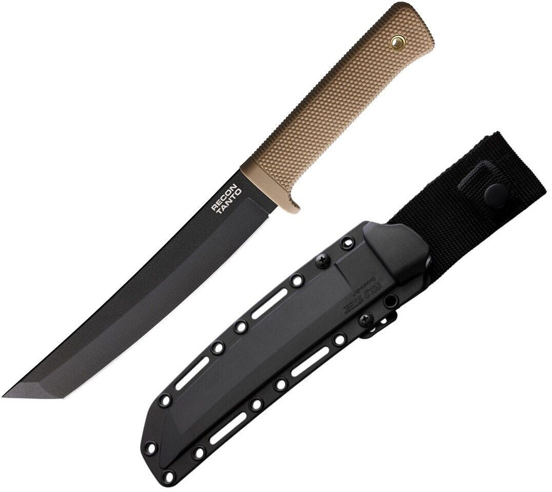 Cold Steel Recon Tanto Knife with SK-5 Steel Blade and Kray-Ex Handle