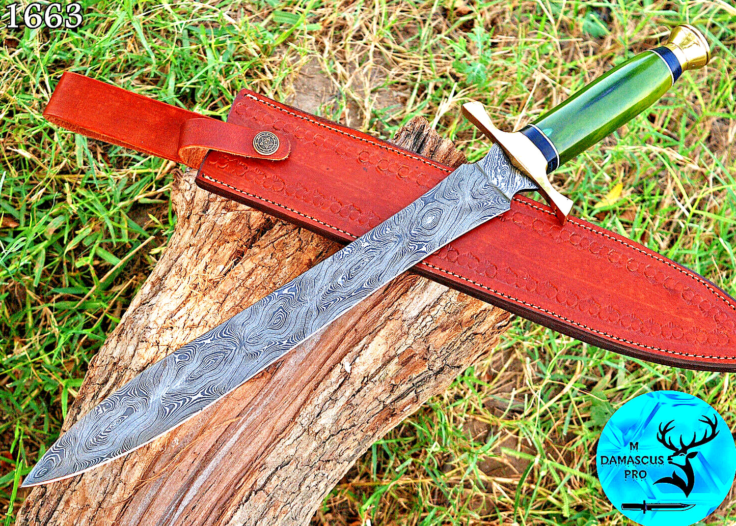 Hand Forged Damascus Sword Blades with Double Edge