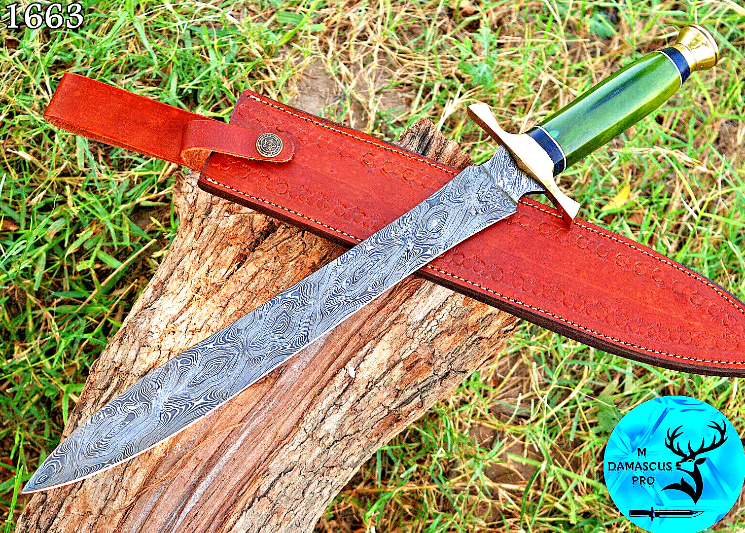 Hand Forged Damascus Sword Blades with Double Edge