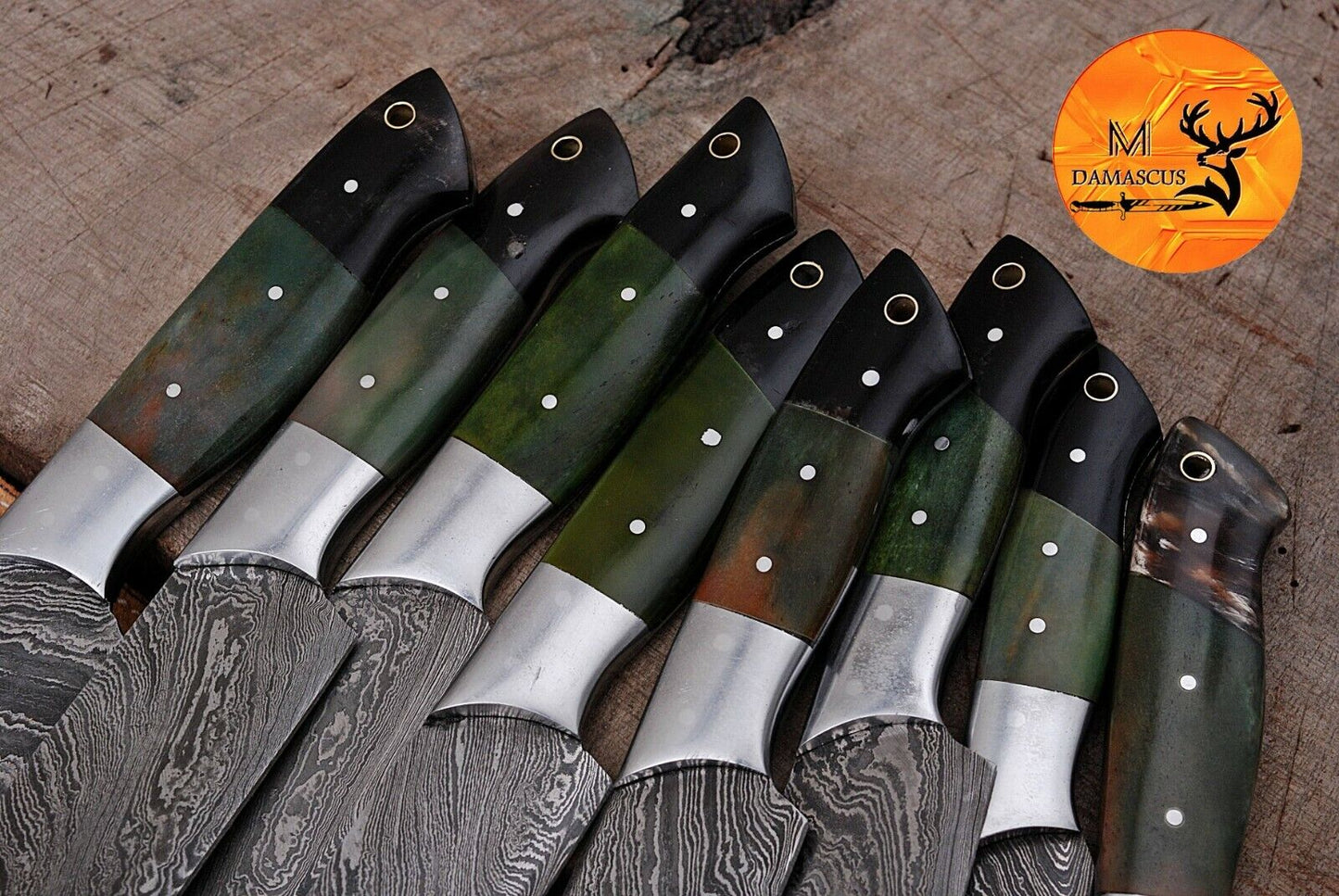 Forged Damascus Chef Knife Set - Kitchen Knife Set