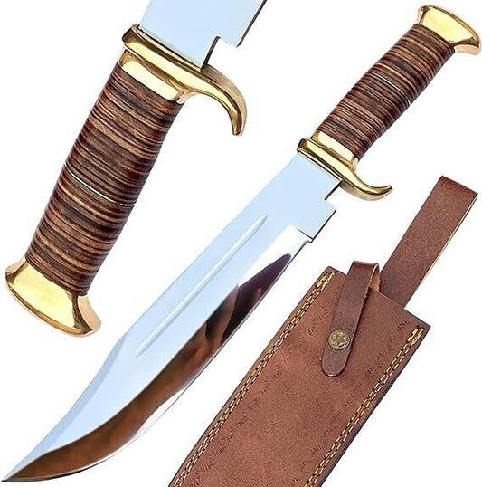 Custom Handmade D2 Crocodile Dundee High Polish Survival Knife