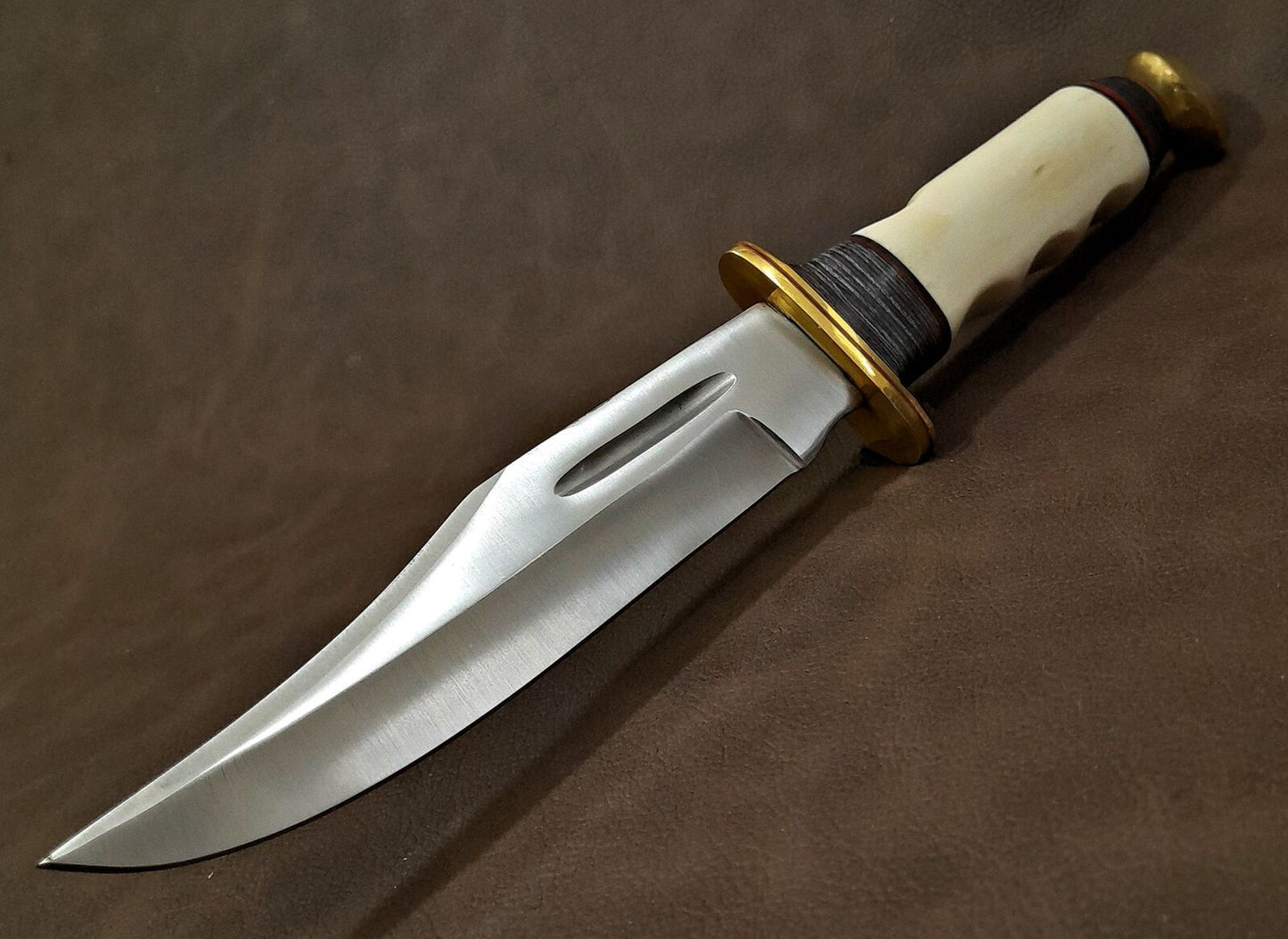 Bowie Knife with Real Bone Handle