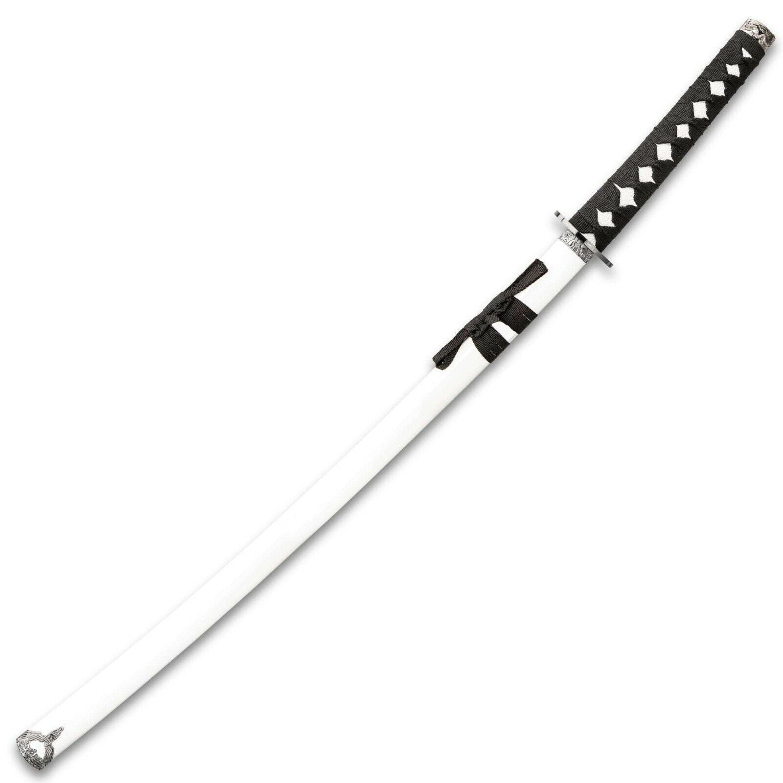 White Dragon Samurai Katana Sword with Carbon Steel Blade