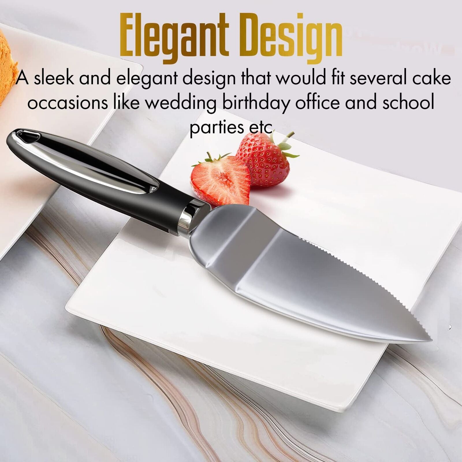 Cake Knife and Server Set – Perfect Cake Cutter and Pie Spatula