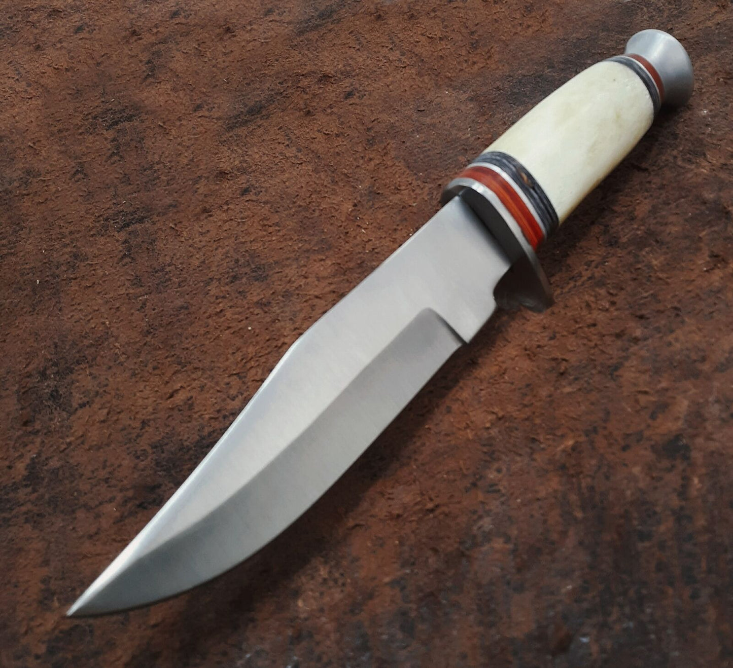 Bone Handled Knife for EDC with Sheath