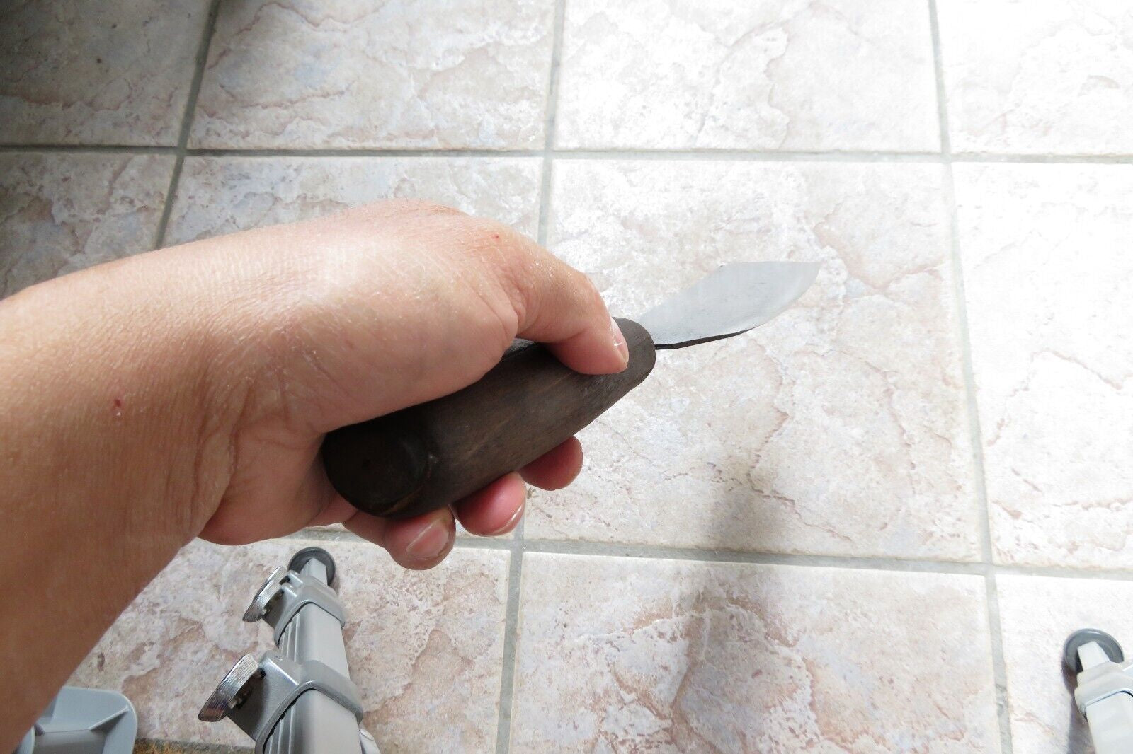 Crude Nakiri Chef Knife with Sharp Carbon Steel