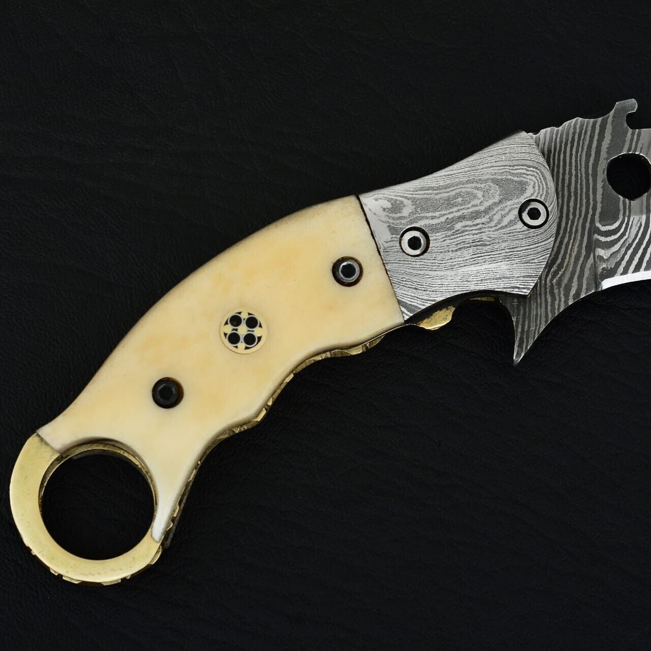 CSGO Look Damascus Steel Folding Karambit Knife