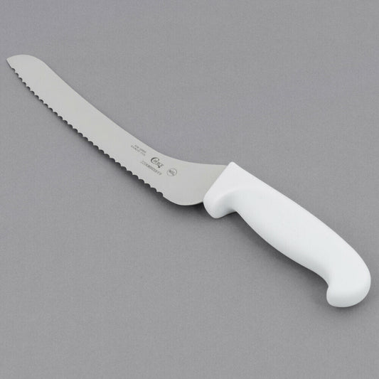 Choice Offset Serrated Bread Knife, White Handle