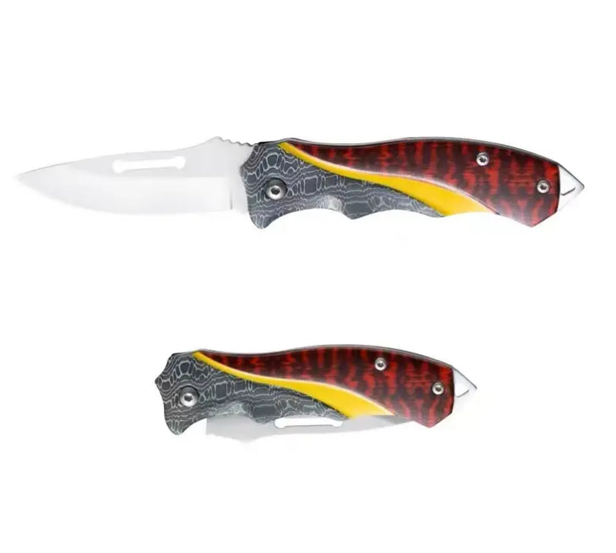 Pattern Folding Pocket Fruit Knife - Peeling Knife for Fruit