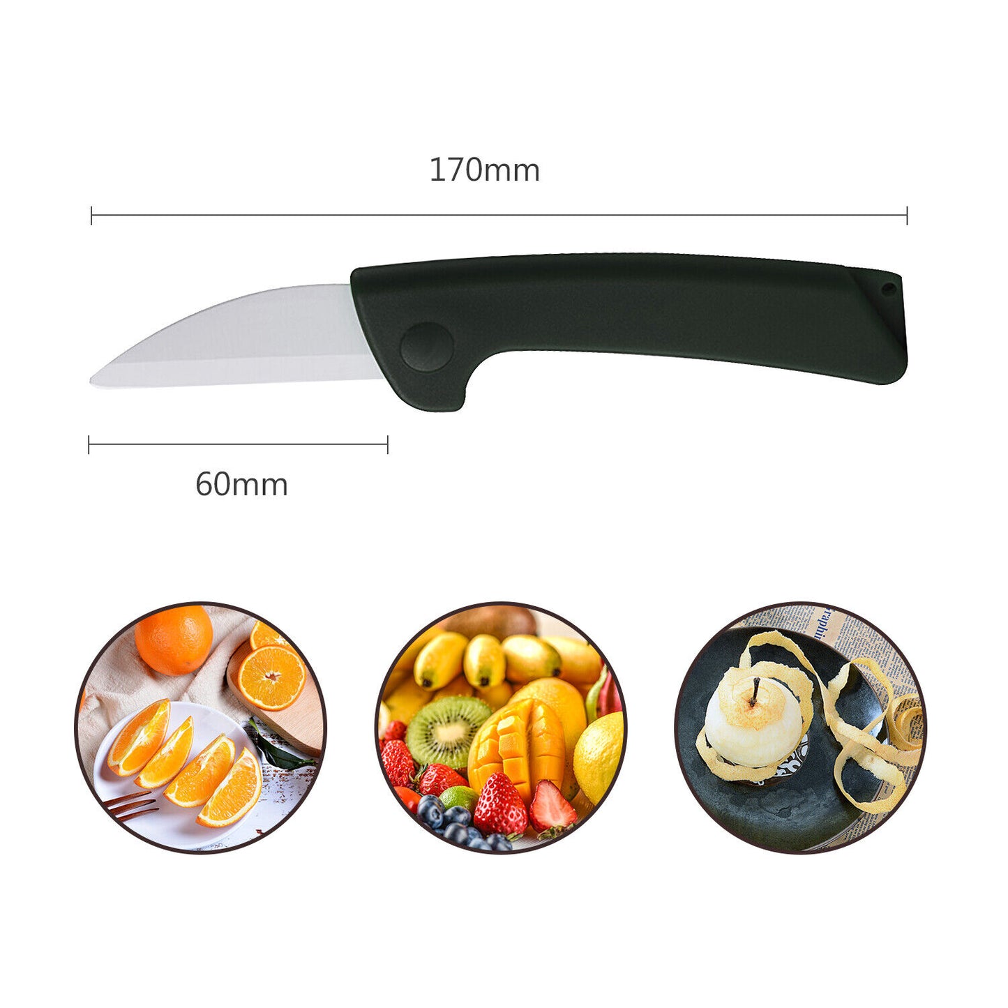 Ceramic Blade Folding Fruit Cutter - Pocket Peeler