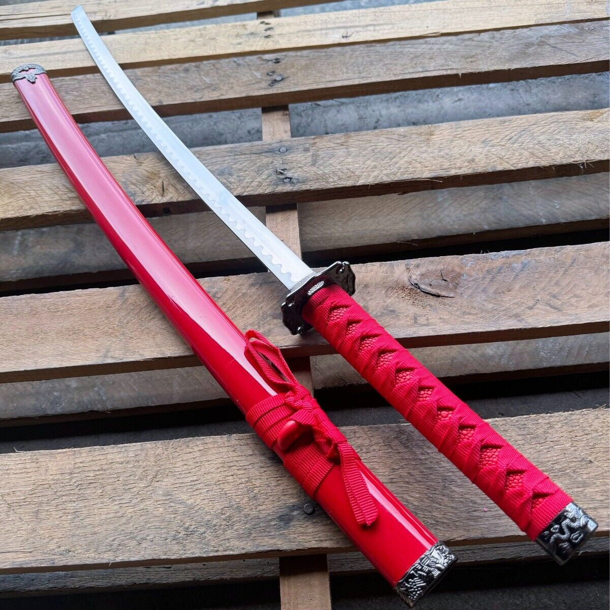 Samurai Katana Sword with Carbon Steel Blade and Scabbard