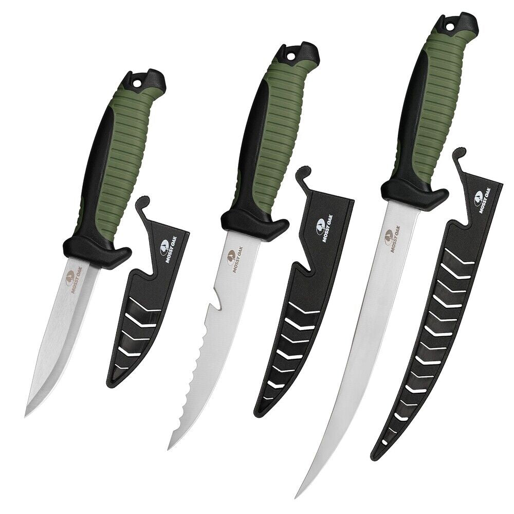 Mossy Oak Fish Fillet Knife Set with Protective Sheath