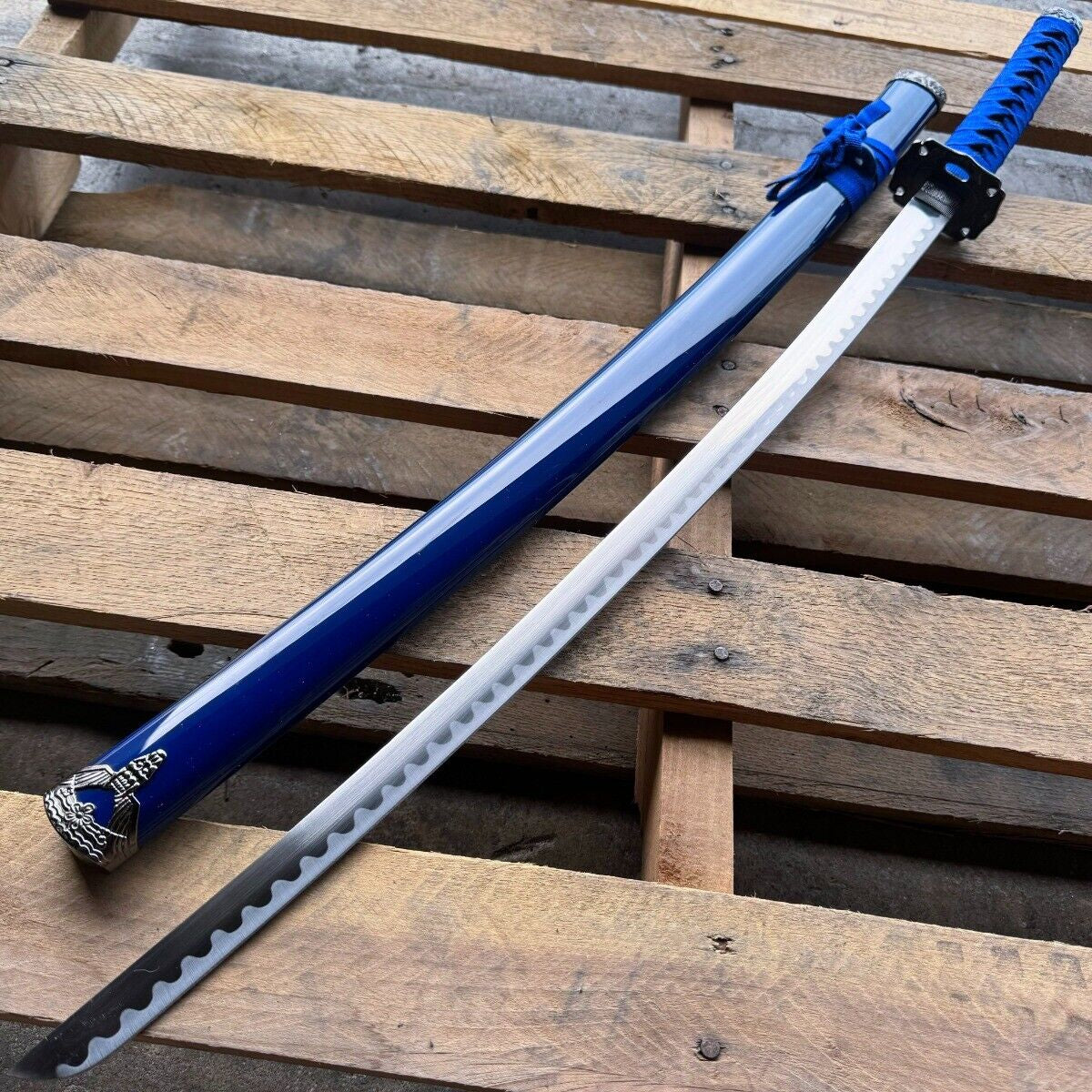 Samurai Katana Sword with Carbon Steel Blade and Scabbard