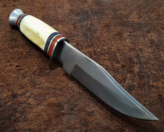 Bone Handled Knife for EDC with Sheath