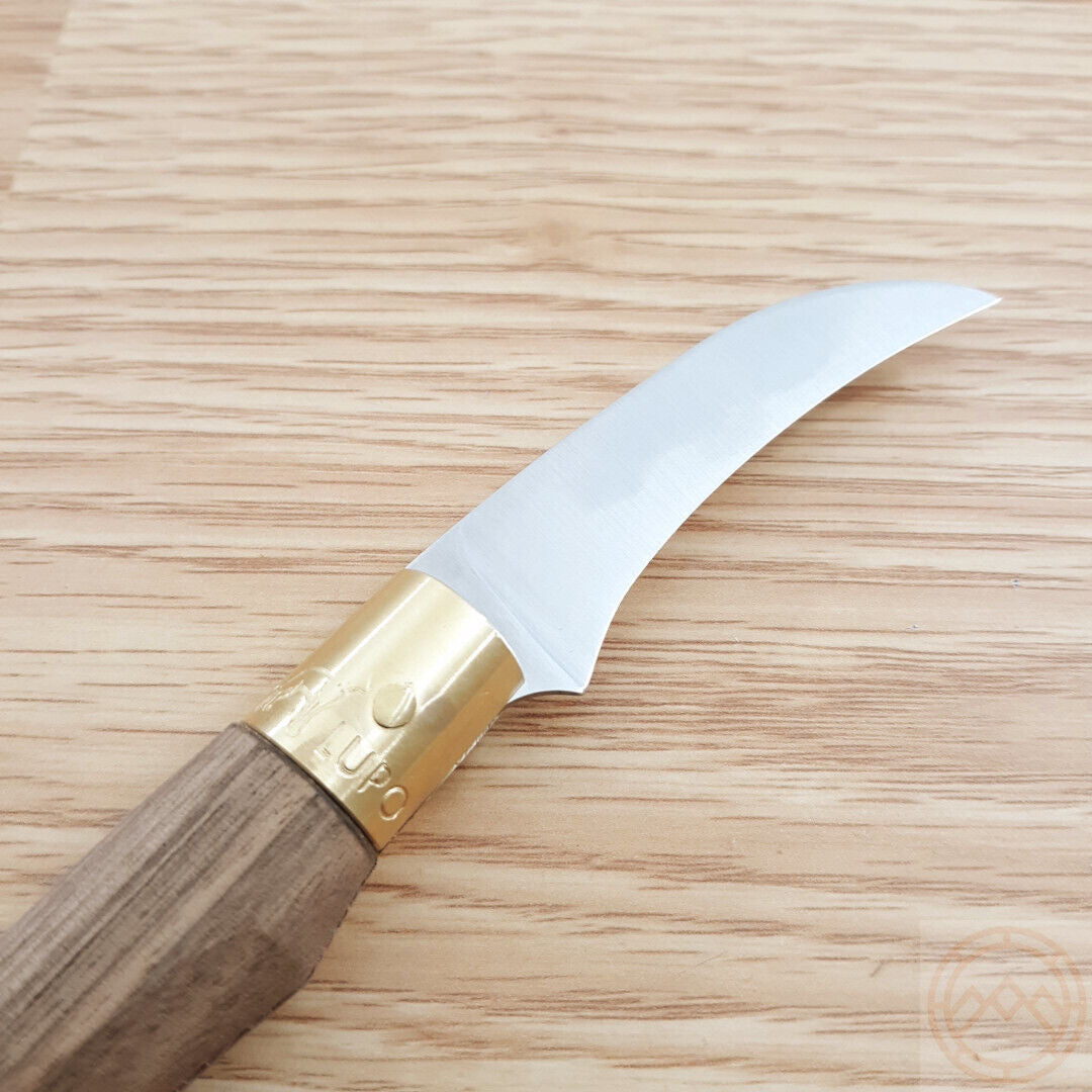 Old Bear Mushroom Knife with 420 Steel Blade and Walnut Handle