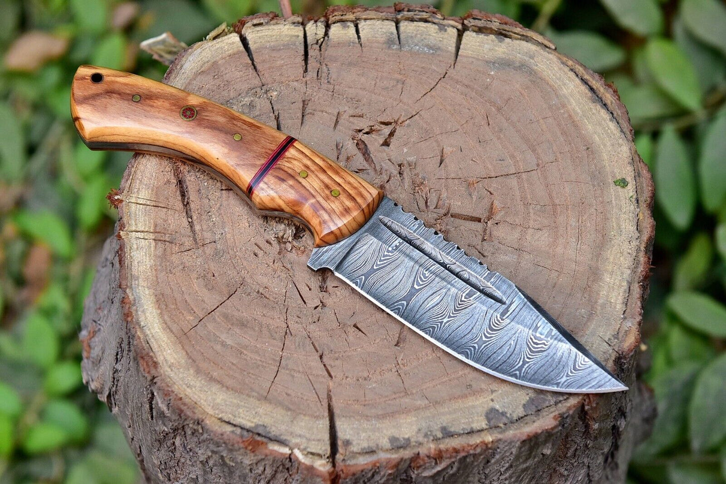 Custom Damascus Fixed Blade Hunting Knife