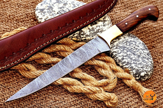 Handmade Damascus Steel Fillet Knife for Chefs