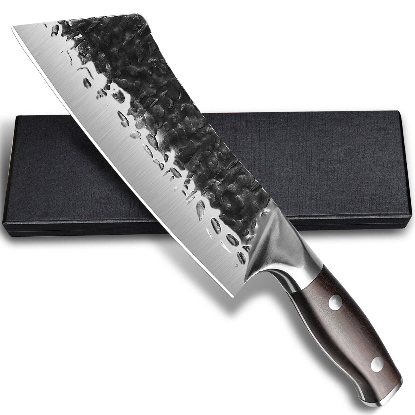 High Carbon Steel Cleaver Kitchen Knife - Hand Forged