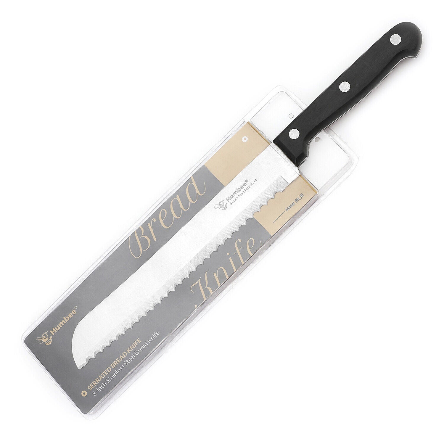 Humbee Chef Stainless Steel Serrated Bread Knives