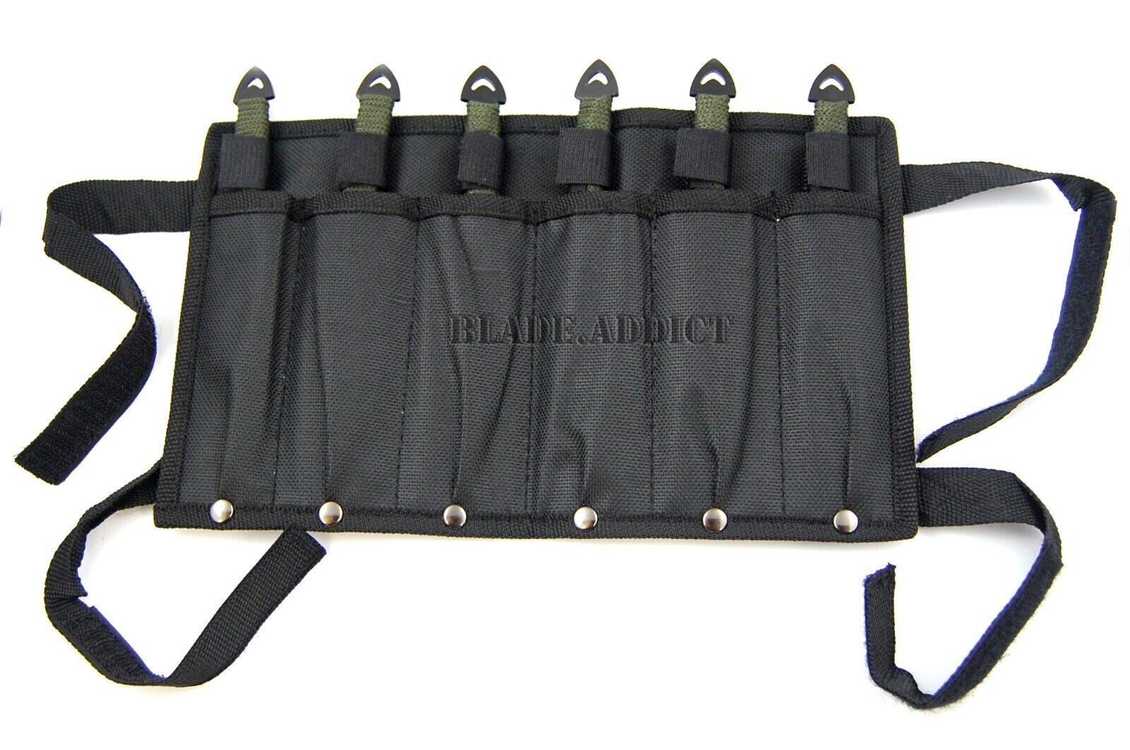 6Pc Ninja Ninjutsu Tactical Combat Throwing Knife Set W/ Case