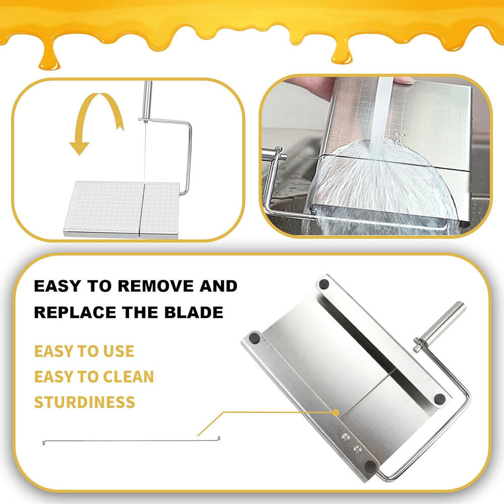 "Stainless Steel Cheese Slicer Wire Cheese Cutter Board "